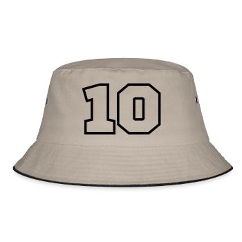 10 - Bucket Hat - Khaki/Schwarz - Vorne
