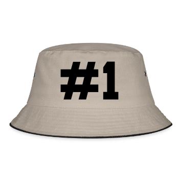 1 - Bucket Hat - Khaki/Schwarz - Vorne