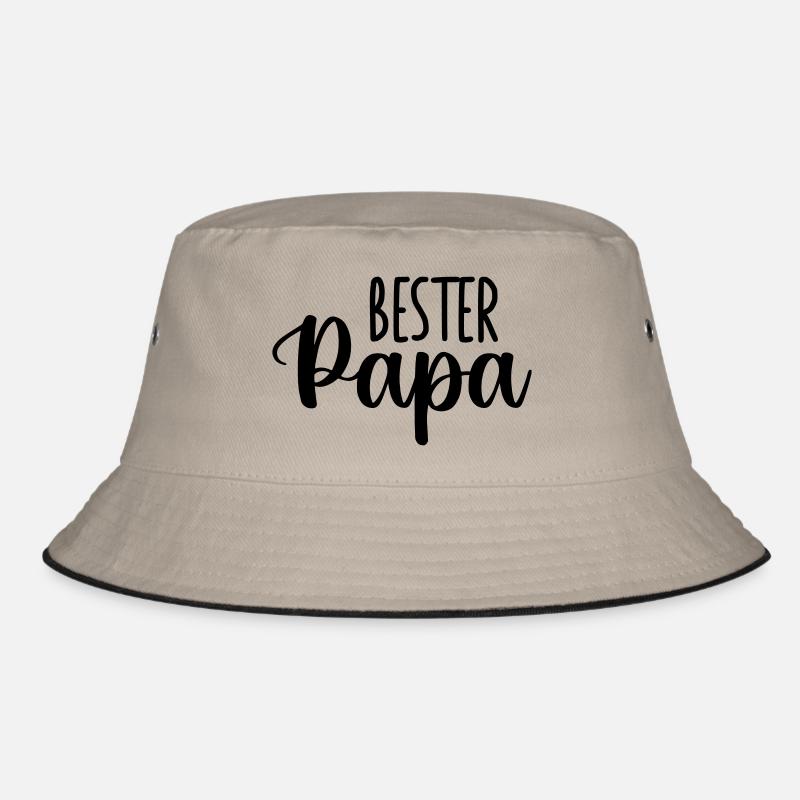 Papa Papi Vater Tochter Sohn Vatertag Männer Shirt Bucket Hat