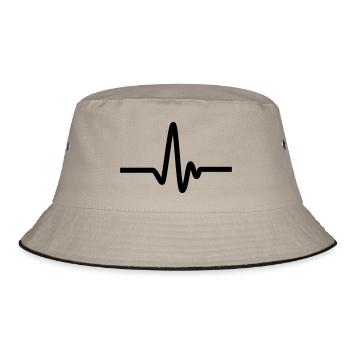 pulse - Bucket Hat - Khaki/Schwarz - Vorne
