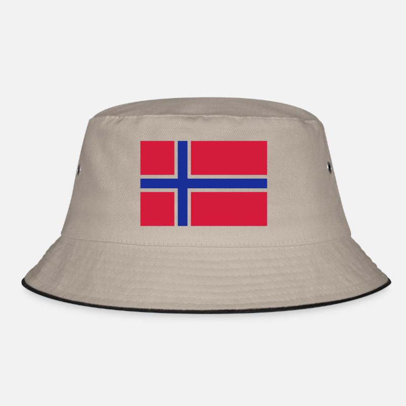 flagge - Bucket Hat - Khaki/Schwarz