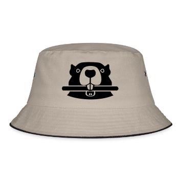Biber - Bucket Hat - Khaki/Schwarz - Vorne