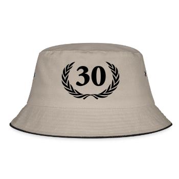 30 - Bucket Hat - khaki/black - Front