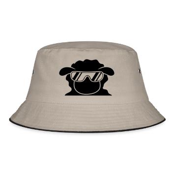 Cool Sheep - Bucket Hat - Khaki/Schwarz - Vorne
