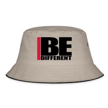 Cool Be Different Logo - Bucket Hat - Khaki/Schwarz - Vorne