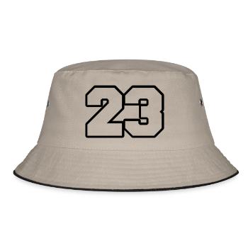 23 - Bucket Hat - Khaki/Schwarz - Vorne