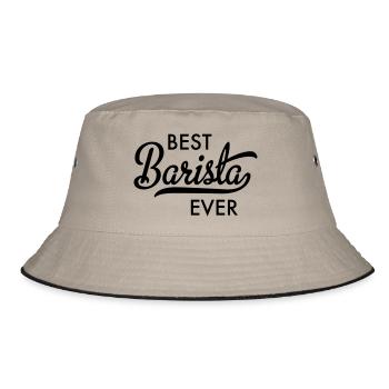 Barista - Bucket Hat - Khaki/Schwarz - Vorne