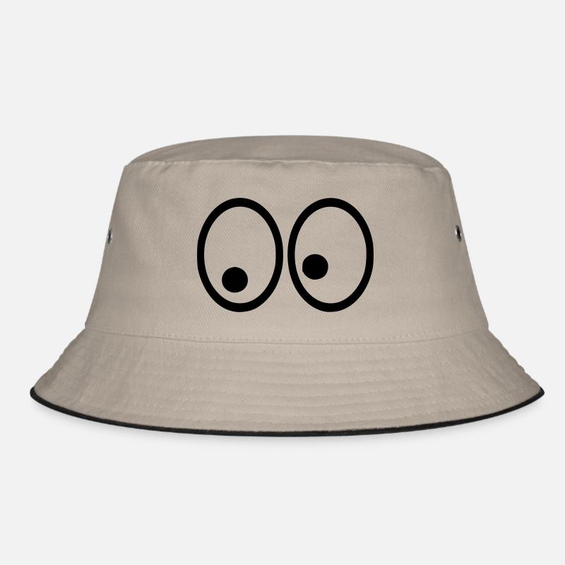 Augen - Bucket Hat - Khaki/Schwarz