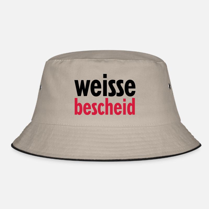weissebescheid - Bucket Hat - Khaki/Schwarz
