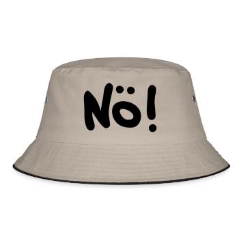 Nö! - Bucket Hat - Khaki/Schwarz - Vorne