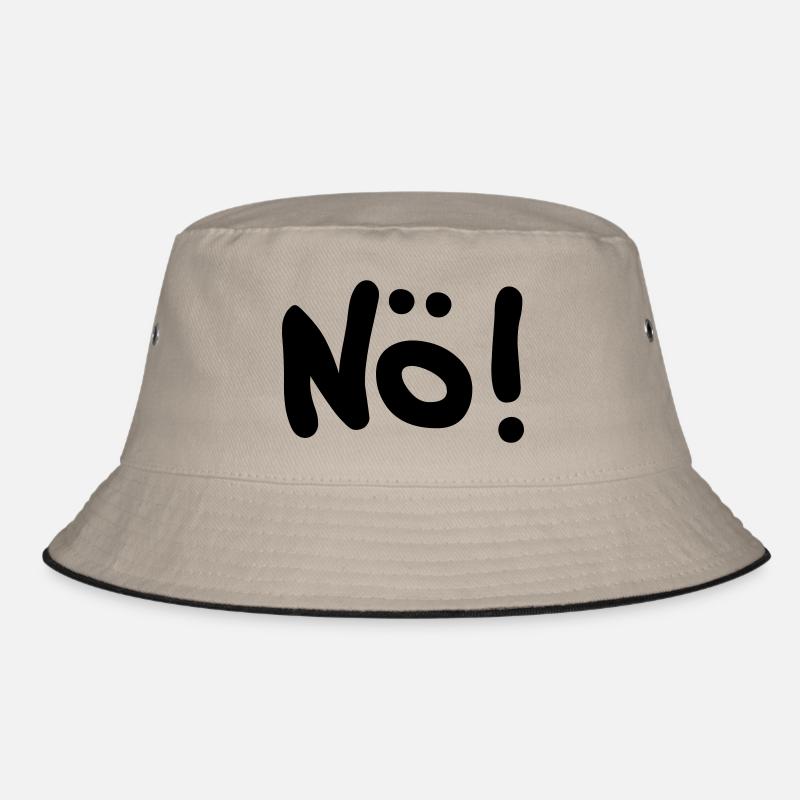 Nö! - Bucket Hat - Khaki/Schwarz