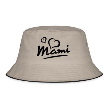 Mami - Bucket Hat - Khaki/Schwarz - Vorne