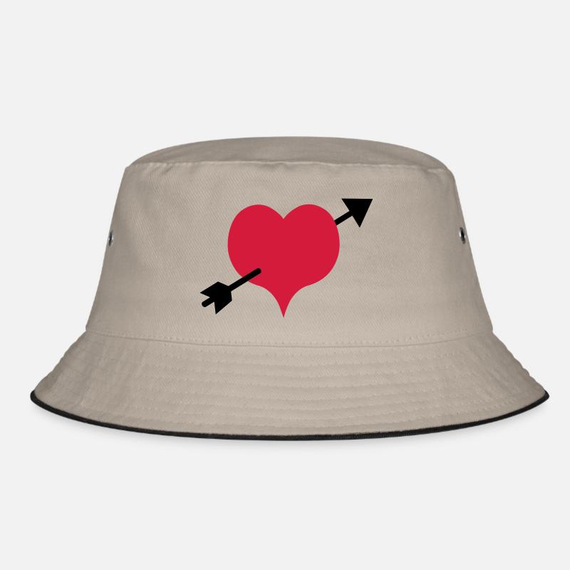 arrow - Bucket Hat - khaki/black