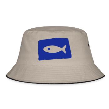 fisch2 - Bucket Hat - Khaki/Schwarz - Vorne