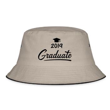 School Graduation Abi Graduate 2019 Gift - Bucket Hat - khaki/black - Front