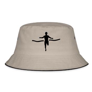 marathon_laeufer__f1 - Bucket Hat - Khaki/Schwarz - Vorne