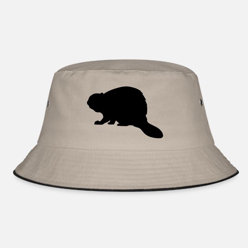 Biber - Bucket Hat - Khaki/Schwarz