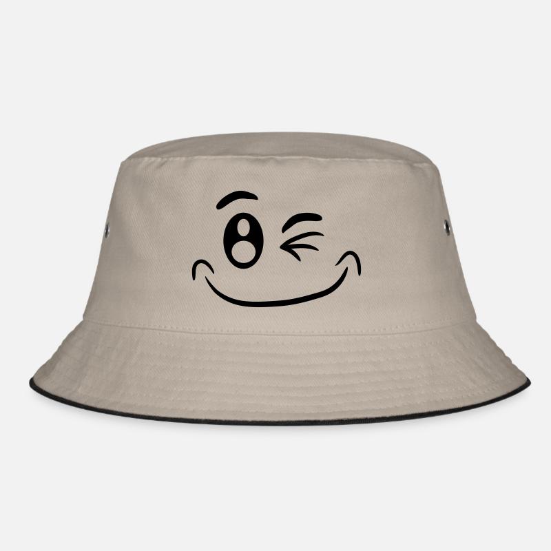 Visage comique drôle smiley clin d'oeil Bob