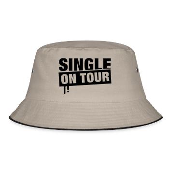 single_on_tour_f1 - Bucket Hat - Khaki/Schwarz - Vorne