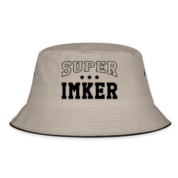 Imker / Biene / Honig / Natur / Bio / Grün / Bauer - Bucket Hat - khaki/black - Front