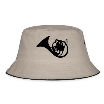 french horn - Bucket Hat - khaki/black - Front