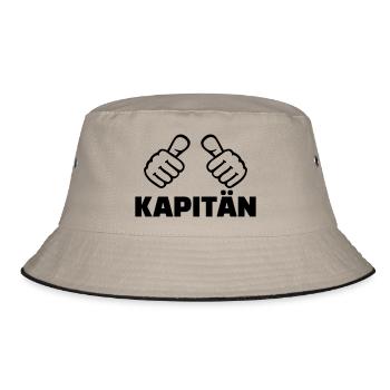 Kapitän - Bucket Hat - Khaki/Schwarz - Vorne