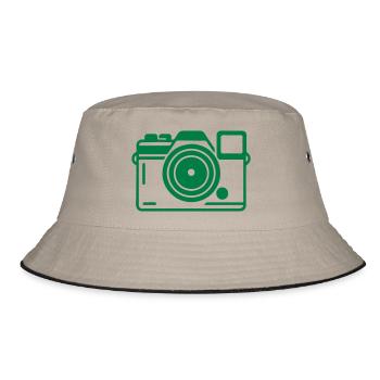 Camera Logo - Bucket Hat - khaki/black - Front