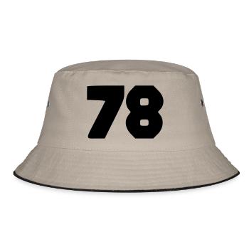 78 - Bucket Hat - khaki/black - Front