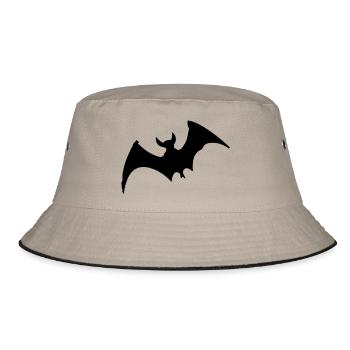 Bat - Bucket Hat - khaki/black - Front