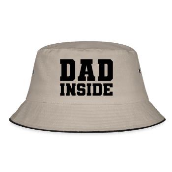 Dad inside - Bucket Hat - Khaki/Schwarz - Vorne