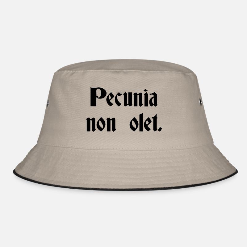 Pecunia Non Olet - Latin saying - Bucket Hat - khaki/black