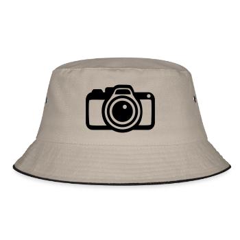 Kamera - Bucket Hat - Khaki/Schwarz - Vorne
