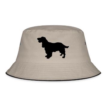 Cocker Spaniel dog - Bucket Hat - khaki/black - Front