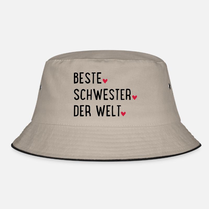 Schwester - Bucket Hat - Khaki/Schwarz