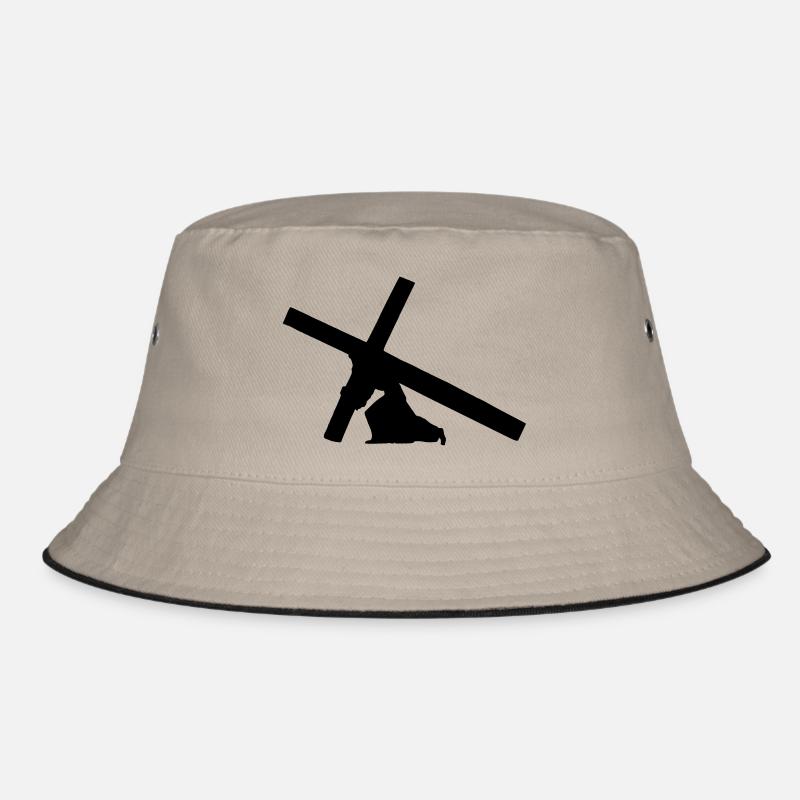 Jesus mit Kreuz 1c Bucket Hat