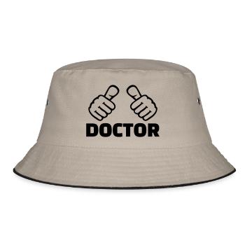 Arzt - Bucket Hat - Khaki/Schwarz - Vorne
