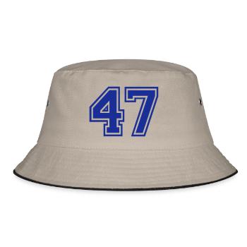 47 - Bucket Hat - Khaki/Schwarz - Vorne