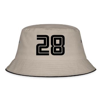 28 - Bucket Hat - khaki/black - Front