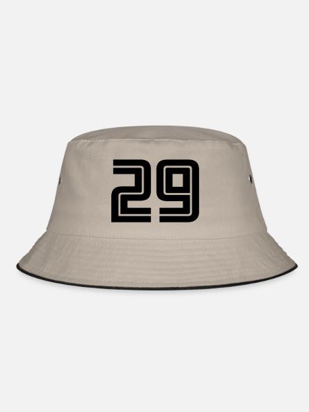 29 - Bucket Hat - Khaki/Schwarz - Vorne