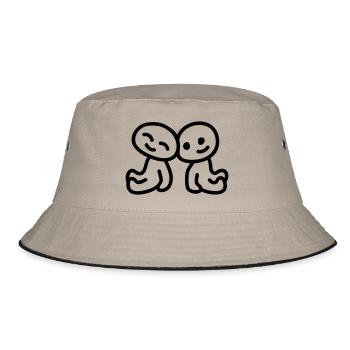Friendship - love - line - Bucket Hat - khaki/black - Front