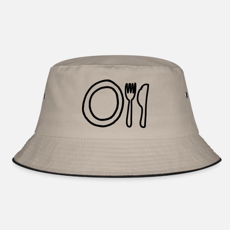 Teller Gabel Messer,Platte,Gerät,Mittagessen, Bucket Hat