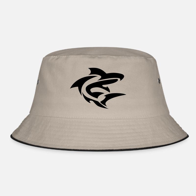 rekin - Bucket Hat - Khaki/Schwarz