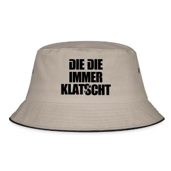 Die die immer klatscht Emma Mdma lustige Sprüche - Bucket Hat - Khaki/Schwarz - Vorne