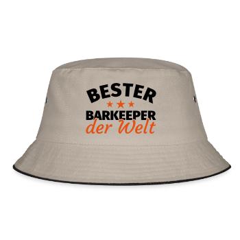 Barkeeper - Bucket Hat - Khaki/Schwarz - Vorne