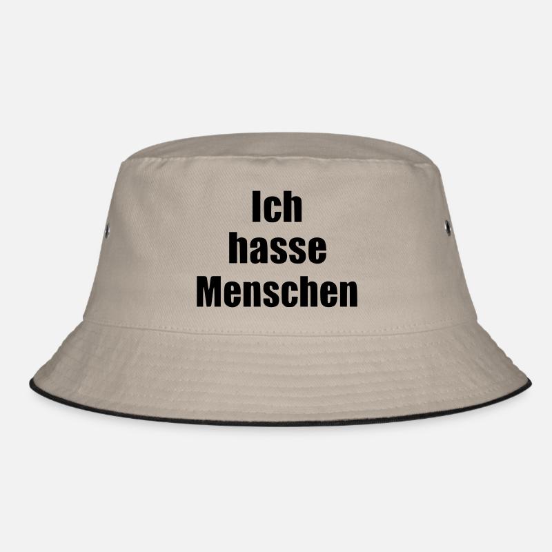 Ich hasse Menschen Statement vegan Tierschutz Bucket Hat