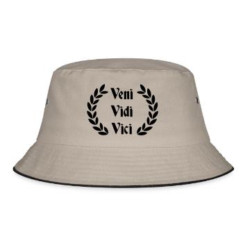 Veni Vidi Vici - Proverbe latin - Bob - kaki/noir - Devant