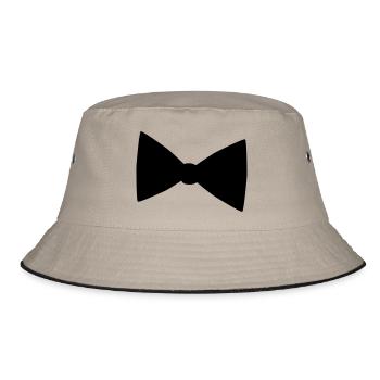 Fliege - Bucket Hat - Khaki/Schwarz - Vorne