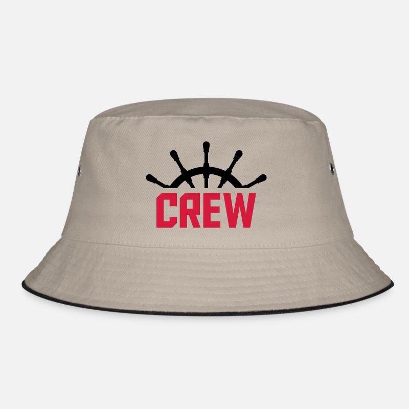 Crew Steuerrad Design - Bucket Hat - Khaki/Schwarz