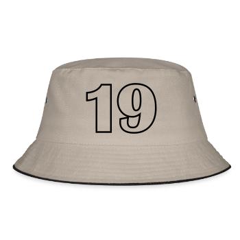 19 - Bucket Hat - Khaki/Schwarz - Vorne