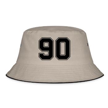 90 - Bucket Hat - Khaki/Schwarz - Vorne